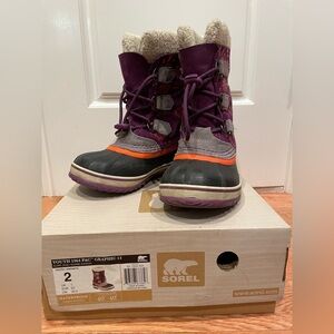 Sorel Youth 1964 Pac Graphic Boots - Purple and Orange